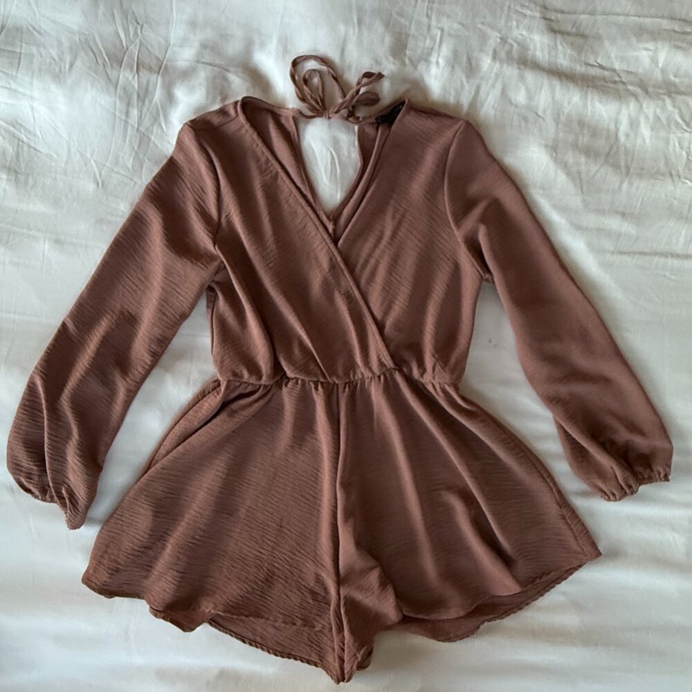 Final Touch Rust Romper - image 1